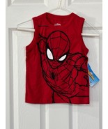 Vintage The Amazing Spider-Man Marvel Kids Size 5 Red Sleeveless T- Shirt - £5.85 GBP