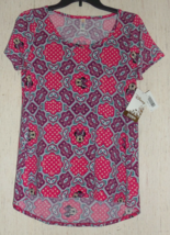Nwt Womens Lu La Roe Disney Perfect Tee Minnie Mouse Print Knit Top Size S - £22.38 GBP