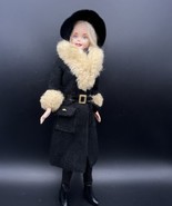 Barbie City Seasons Winter In New York Loose Doll Blonde Bob Black Coat ... - £22.01 GBP