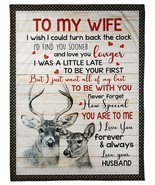 To My Wife Blanket Gift From Husband Fleece Sherpa Deers Love Blanket Fo... - £28.06 GBP+