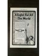 Vintage 1904 Search Light Match The Diamond Match Co Full Page Original ... - £5.22 GBP