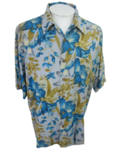 BOCA CLASSICS Men Hawaiian ALOHA shirt pit to pit 26.5 silk camp floral luau - £13.32 GBP