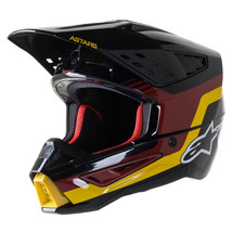 New Alpinestars SM5 Venture Black/Burgundy/Yellow Helmet MX Motocross ATV Adult - £173.08 GBP