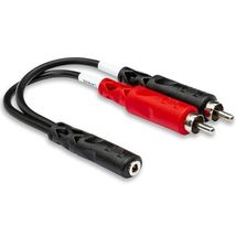 Hosa YMP-434 3.5 mm TRSF to Dual 1/4&quot; TS Stereo Breakout Cable - £7.03 GBP