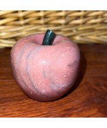 Vintage Alabaster Stone Apple with Metal Stem - $39.20