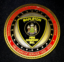 MAPLETON MAINE 100 YEARS OF SERVICE COMMEMORATIVE COIN-1922-2022-NEW IN ... - $9.99