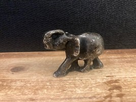 Hand Carved Stone  Elephant Figure Figurine Decor Decoration 2.25&quot; (plea... - $4.50