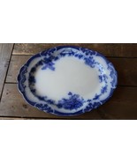 Antique Blue Flow 1891 WH Grindley Hampton Platter 15.75&quot; Tray - £78.45 GBP