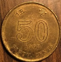 1998 Hong Kong 50 Cents Coin - £1.04 GBP