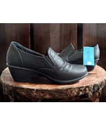 New Aerocushion Black Memory Foam Casual Shoe Slide on Size 6.5M Leather - $27.15 CAD