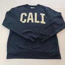 Old Navy RN#54023 CALI White Graphic Men’s Long Sleeve Blue Sweater Size... - $13.85