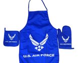 United States Air Force 3-piece Apron, Oven Mitt &amp; Pot Holder Set - £14.12 GBP