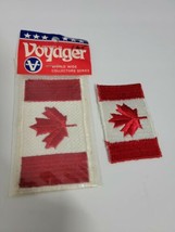 Lot of 2 Vtg Voyager Brand Canada Flag Patch ( One Brand New) 2 differen... - $9.99