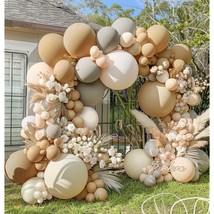 Neutral Balloon Boho Nude Double Stuffed Beige Cream Tan Balloons Balloo... - $40.99