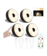Puck Lights with Remote,Under Cabinet Lights,1600mAh Battery Operated 4pack - $17.64 CAD