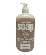 Everyone 3 in 1 Soap, Unscented, Shampoo Body Wash Bubble Bath 32 Fl Oz ... - £15.43 GBP