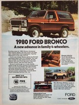 1980 Print Ad Ford Bronco Advance in Family 4-Wheel Drive Landau Tu-Tone - £14.78 GBP
