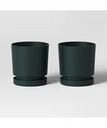 Room Essentials™ 2pc Recycled Resin Planter Pots Green 4x4x4 Indoor Outdoor - $251.49 MXN