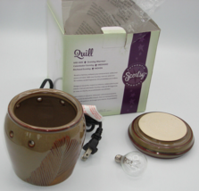 &quot;Scentsy&quot; Quill Wax Warmer (MSW-QUIL) Brown Modern w/2 Wax Scent Bars - NIB - £33.49 GBP