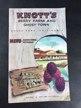 Knotts Berry Farm And Ghost Town Steak House Menu History Brochure 1960s - $7.79
