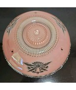 Vintage Pink Starburst Ceiling Fixture MCM Frosted Glass Light Shade 3 Hole - $44.14