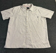 Marmot Shirt Men&#39;s Short Sleeve Button Up Beige Check Pocket Soft Feel S... - $19.74