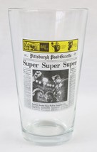 Pittsburgh Post Gazette Steelers Super Bowl XIII Pint Glass Chuck Noll - £11.81 GBP