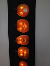 Halloween Cynthia Rowley Curious LIGHT UP Pumpkin Table Runner 14 x 48&quot; - £31.13 GBP