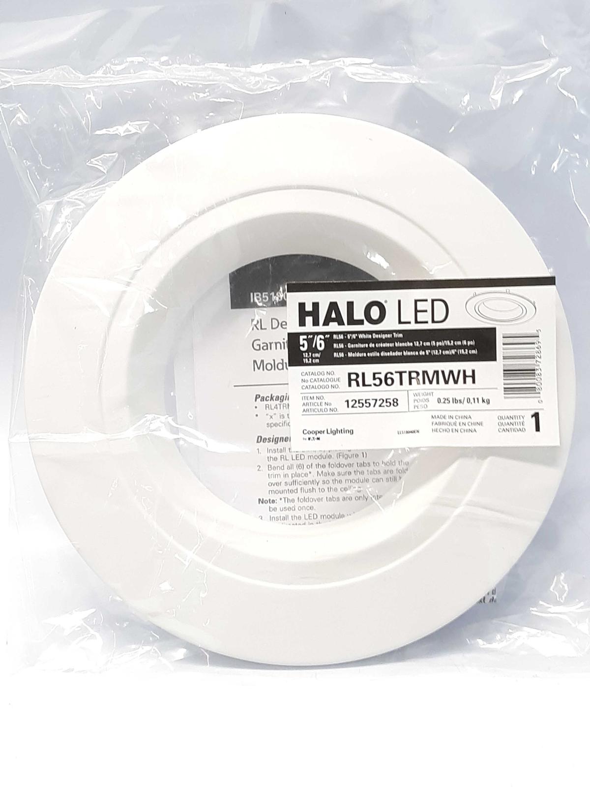 Cooper Lighting RL56TRMWH Lighting Home LED Smart Lighting Paintable 5&quot;/... - $5.99
