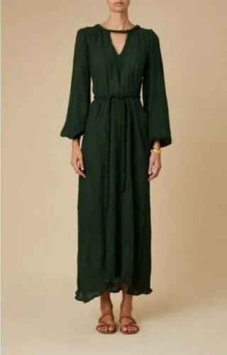 Savannah Morrow Zuni Dress Emerald Green NWT! Sz. Small Silk/Bamboo - $98.97