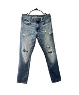 Old Navy Slim Build in Flex 32x32 Distressed Blue Jeans For Men - $624.93 MXN