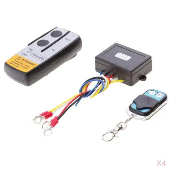 4x 12V / 50ft Wireless Remote Control Kit For Truck For Jeep ATV Winch KLS-205 - £52.49 GBP