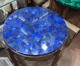 Lapis Lazuli Inlay Centre Table random contemporary modern style  24&quot;x24&quot; Round - £1,658.04 GBP