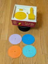 Retro Mattel Fisher Price Music Box Record Player 4 Records 8 Songs 2014... - £10.12 GBP