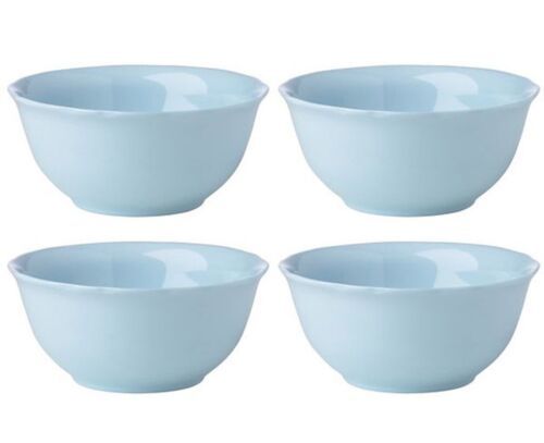 Primary image for LENOX 4pc SCALLOPED ALL PURPOSE BOWL COLORS SOLID BLUE 6oz BNIB  SOLD OUT