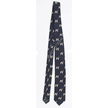 NEW Boy&#39;s Neck Tie by Kay Nine Design Akita Dog Pattern Navy Handmade Ne... - $19.99