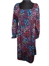 Terra &amp; Sky Women&#39;s Black Floral Smocked Peasant Dress Plus Size 2X - £15.79 GBP