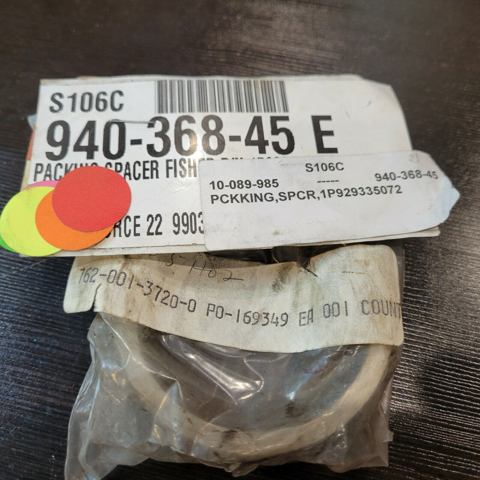 1p929335072 FISHER PACKING SPACER NEW RARE $89 - $86.73