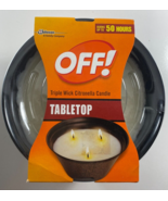 OFF!  Backyard Citronella Scented Triple Wick Tabletop Candle 50 Hours - $565.23 MXN