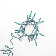 15 Bulb Green Glass Craft Lights Green Wire - $12.00