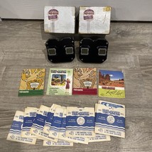 2 Vtg Sawyer&#39;s VIEW-MASTER Viewer Model C 17 Reels Out Of Print Oop Made In Usa - £138.84 GBP
