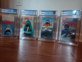 1983 Jaws 1 &amp; 2 (Complete W/Wrap No Seal) + 1993 Jaws 3 + 1988 Jaws Reve... - $1,500.00