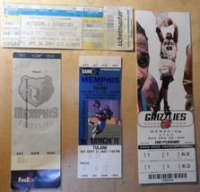 Memphis Grizzlies Vintage Ticket Stub Collection + Beale Street Music Fe... - £7.75 GBP