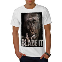 Wellcoda Blaze it Blunt Pot Rasta Mens T-shirt, Ape Graphic Design Printed Tee - £14.87 GBP+