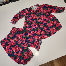 Vintage OshKosh Baby B’Gosh Floral Roses Corduroy Pants Set Outfit 18 m USA 90s - £74.55 GBP