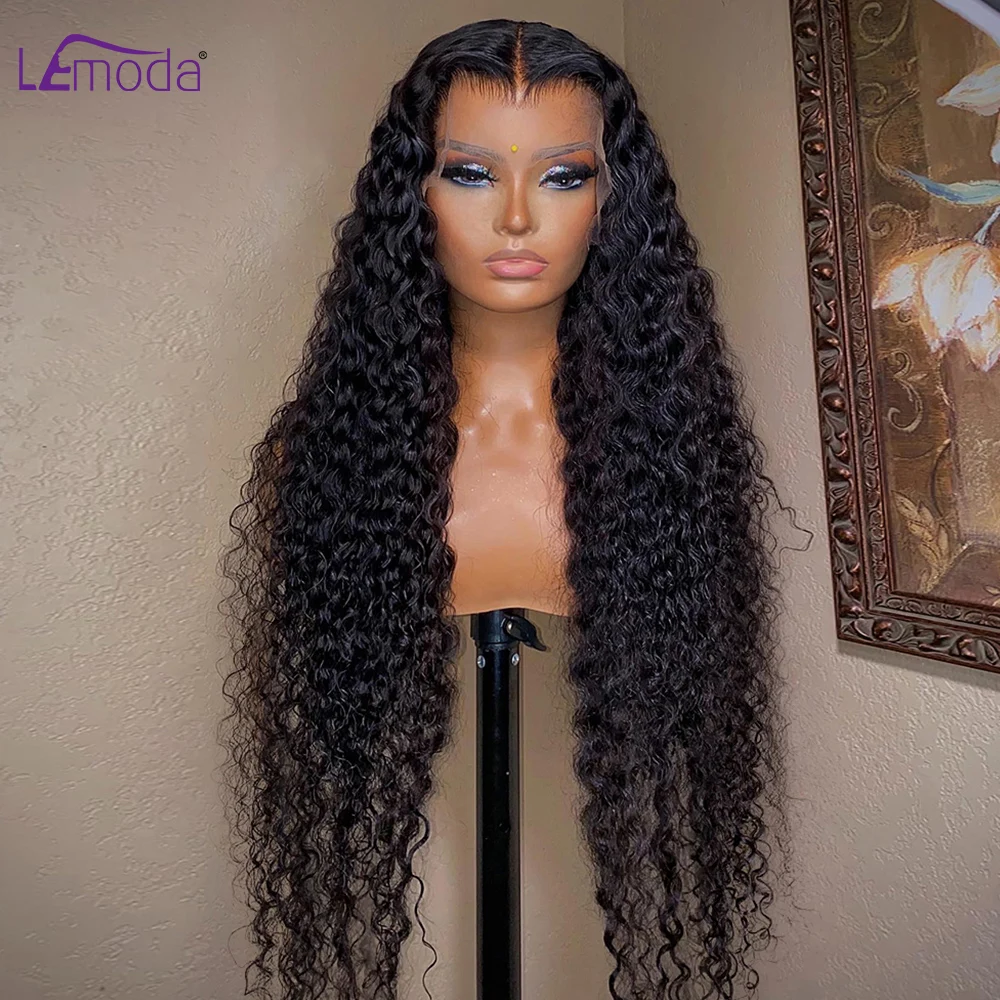 13x6 HD Lace Frontal Wig Water Wave 13x4 Lace Front Human Hair Wigs Curly - £93.68 GBP+