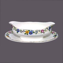 Antique Wedgwood WW159 gravy boat with attached plate. Imperial Porcelain. - £46.90 GBP