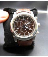Citizen Eco-Drive Chronograph Men&#39;s Brown Face Orig Band 42mm WR 100M Ke... - $5,520.80 MXN