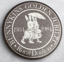 Royal Doulton Bunnykins Golden Jubilee 1984 Pin Button Pinback - $9.95