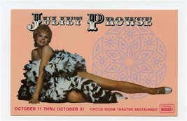 Juliet Prowse Circus Room John Ascuaga&#39;s Nugget Casino Postcard Sparks N... - £14.13 GBP